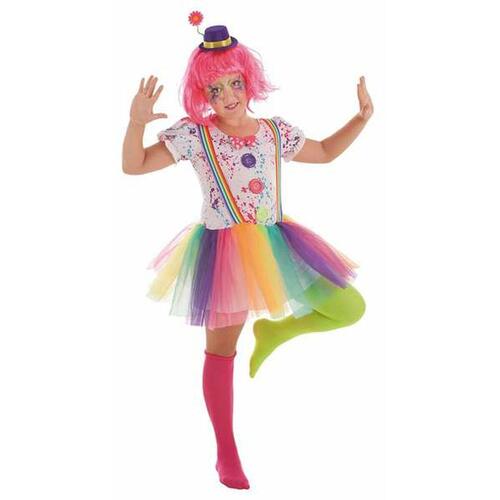 Kostume til børn Mande klovn Regnbue (2 Dele) 3-6 år