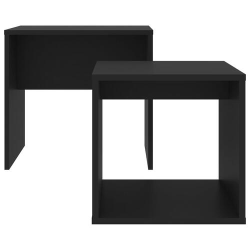 Sofabordssæt 48x30x45 cm konstrueret træ sort
