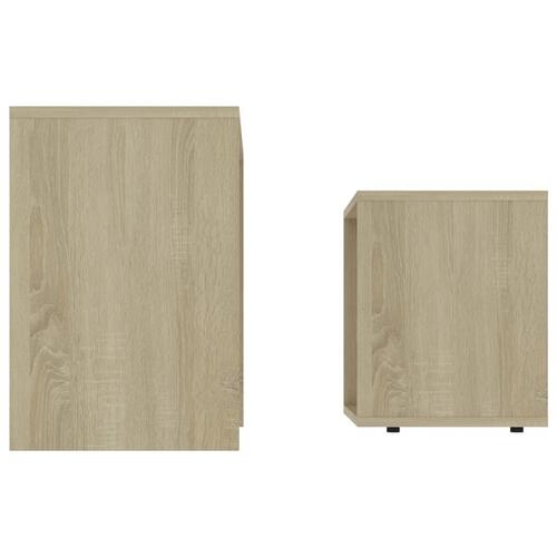 Sofabordssæt 48x30x45 cm konstrueret træ sonoma-eg