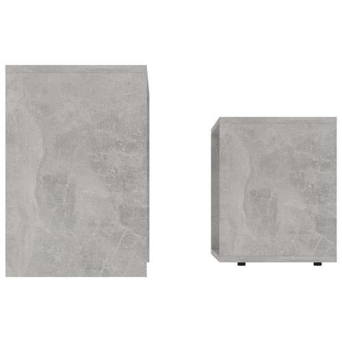 Sofabordssæt 48x30x45 cm konstrueret træ betongrå