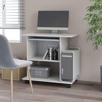 Computerbord 80x50x75 cm konstrueret træ hvid