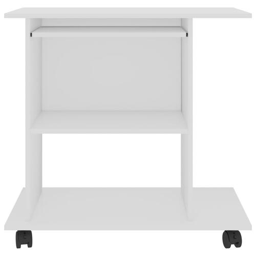 Computerbord 80x50x75 cm konstrueret træ hvid