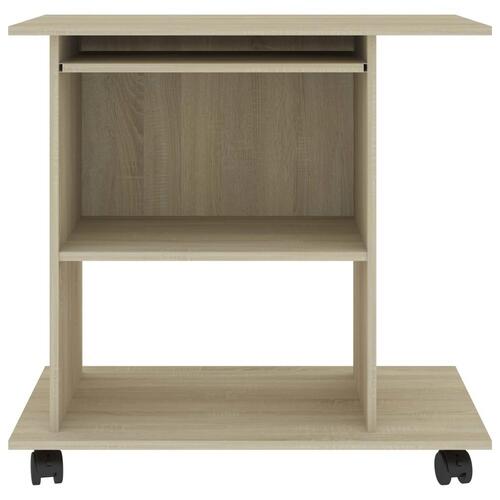 Computerbord 80x50x75 cm konstrueret træ sonoma-eg