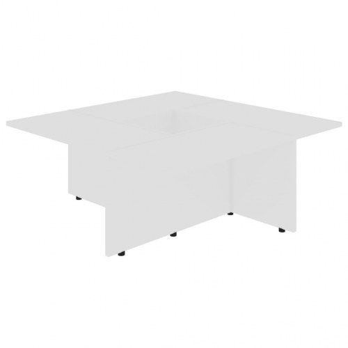 Sofabord 79,5x79,5x30 cm konstrueret træ hvid