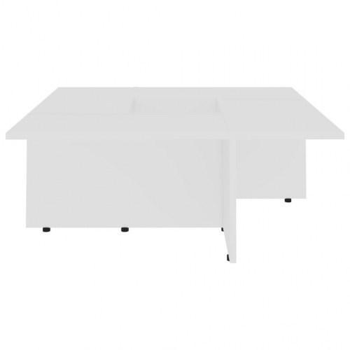 Sofabord 79,5x79,5x30 cm konstrueret træ hvid