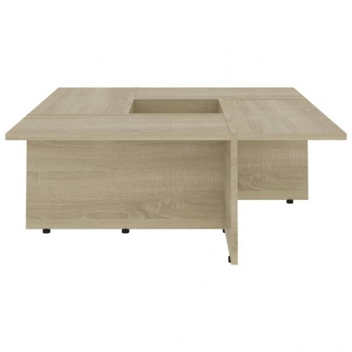 Sofabord 79,5x79,5x30 cm konstrueret træ sonoma-eg