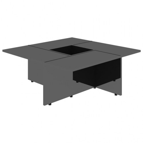 Sofabord 79,5x79,5x30 cm konstrueret træ sort højglans
