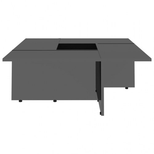 Sofabord 79,5x79,5x30 cm konstrueret træ sort højglans