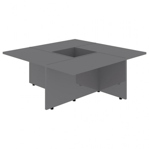 Sofabord 79,5x79,5x30 cm konstrueret træ grå højglans
