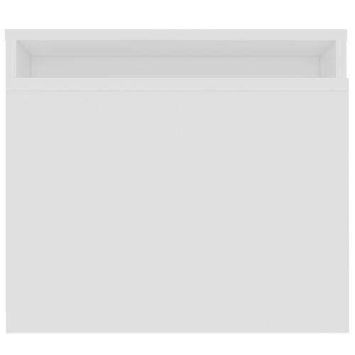 Sofabordssæt 100x48x40 cm konstrueret træ hvid