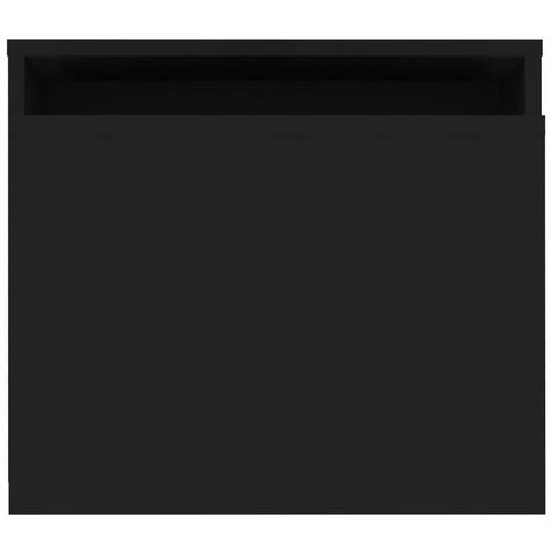 Sofabordssæt 100x48x40 cm konstrueret træ sort