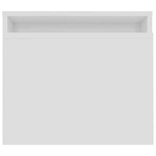 Sofabordssæt 100x48x40 cm konstrueret træ hvid højglans