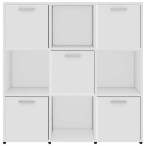 Bogreol 90x30x90 cm konstrueret træ hvid