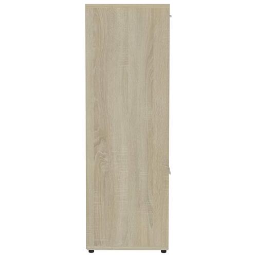 Bogreol 90x30x90 cm konstrueret træ sonoma-eg