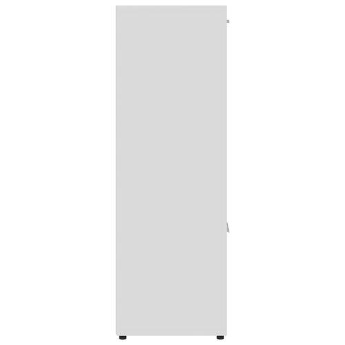 Bogreol 90x30x90 cm konstrueret træ hvid højglans