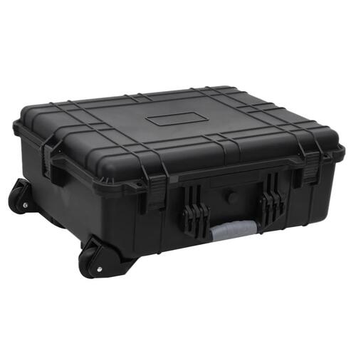 Flightcase med hjul 63x50x23 cm PP sort