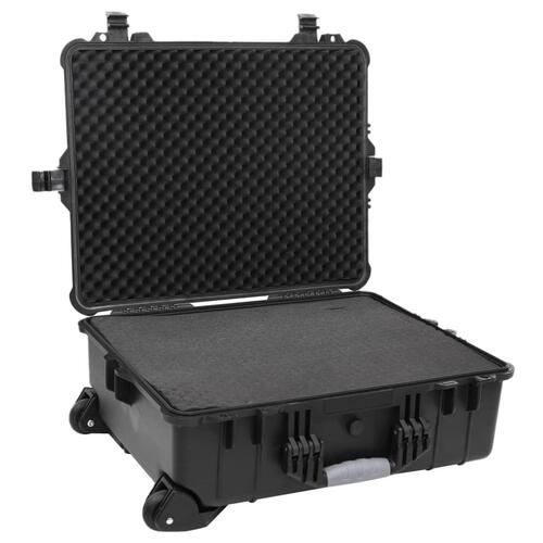 Flightcase med hjul 63x50x23 cm PP sort