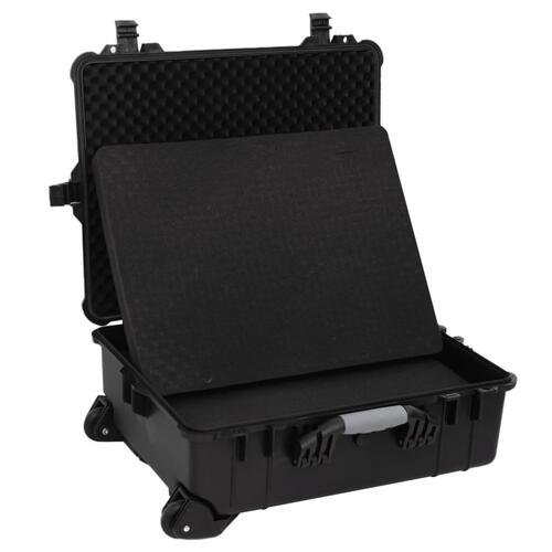 Flightcase med hjul 63x50x23 cm PP sort