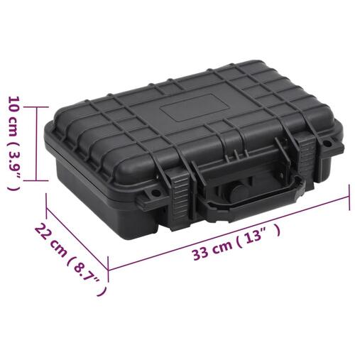 Transportabel flightcase 30x22x10 cm PP sort