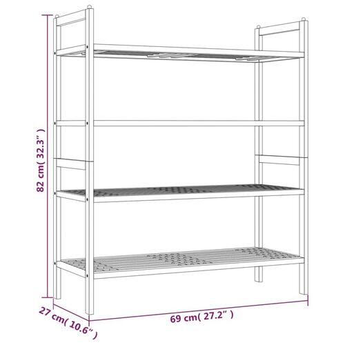 Skoreoler 2 stk. 69x27x41 cm massivt træ valnød