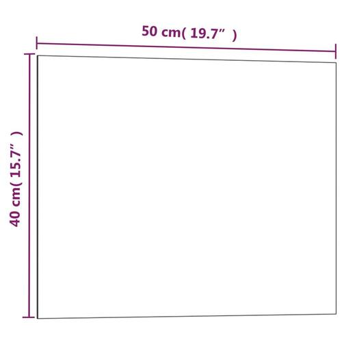 Væghængt magnettavle 50x40 cm hærdet glas sort