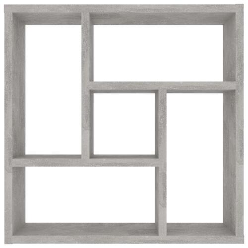 Væghylde 45,1x16x45,1 cm konstrueret træ betongrå