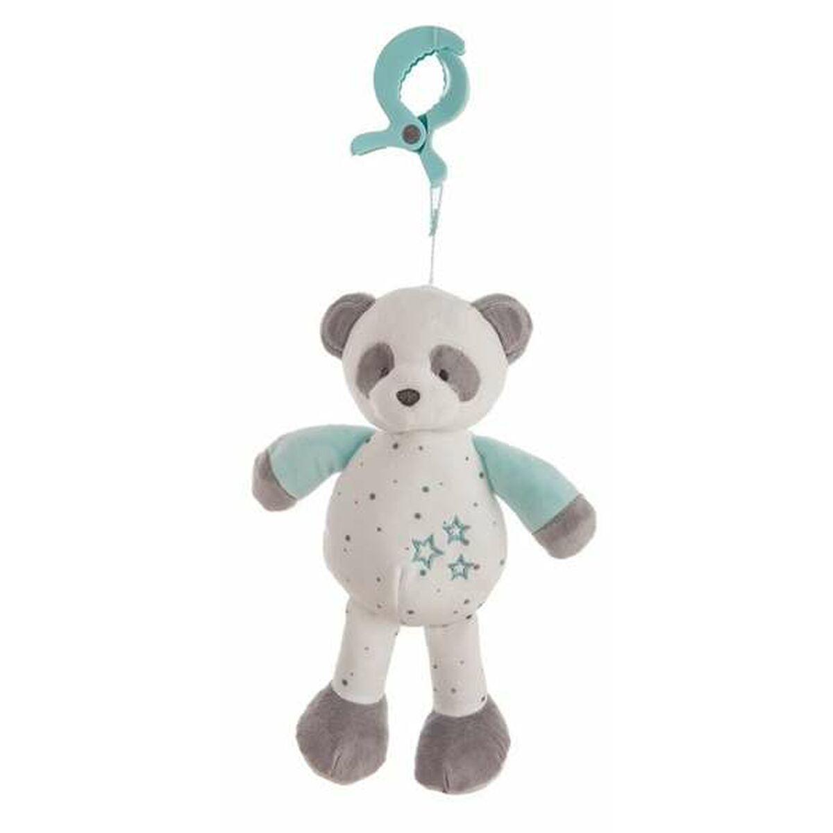 Bamse rangle Pandabjørn Turkisblå 25cm