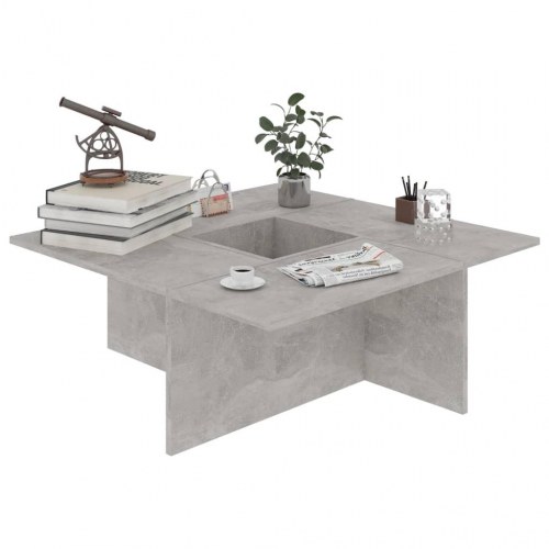 Sofabord 79,5x79,5x30 cm konstrueret træ betongrå