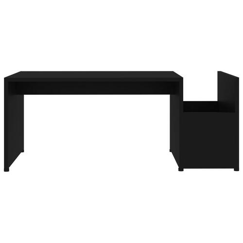 Sofabord 90x45x35 cm konstrueret træ sort