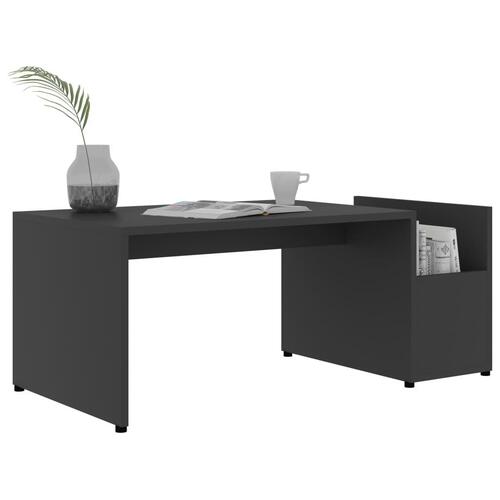 Sofabord 90x45x35 cm konstrueret træ grå