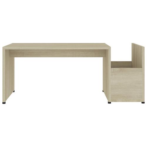 Sofabord 90x45x35 cm konstrueret træ sonoma-eg