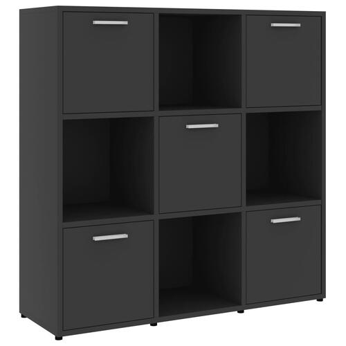 Bogreol 90x30x90 cm konstrueret træ grå