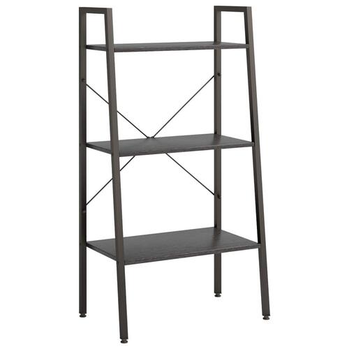 Stigereol med 3 hylder 56x35x108 cm sort