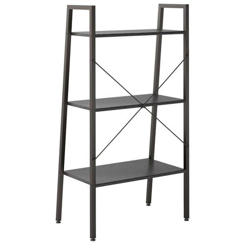 Stigereol med 3 hylder 56x35x108 cm sort