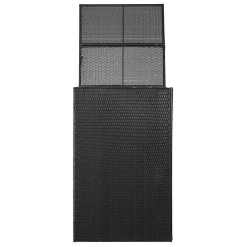 Enkelt skraldespandsskjuler 76x78x120 cm polyrattan sort