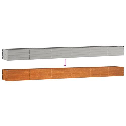 Højbed 600x80x45 cm cortenstål rustfarvet