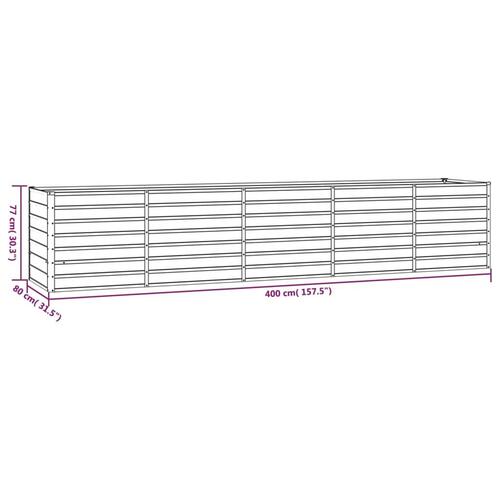 Højbed 400x80x77 cm cortenstål rustfarvet