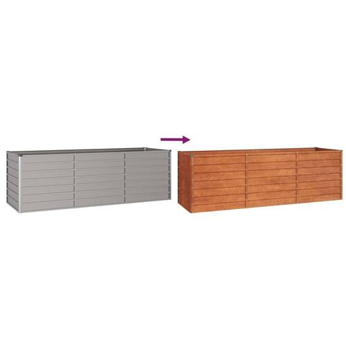 Højbed 240x80x77 cm cortenstål rustfarvet