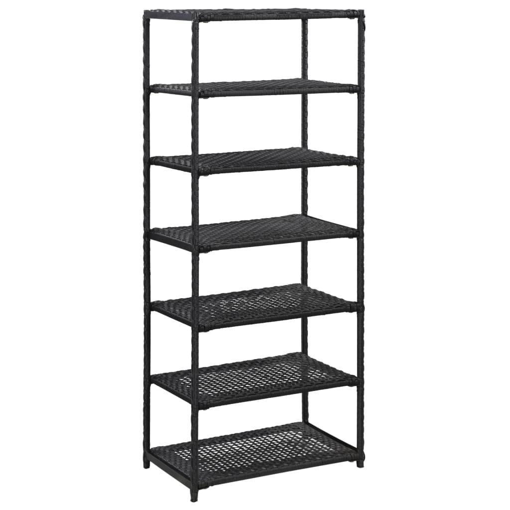 Skoreol 50x30x120 cm polyrattan sort billede