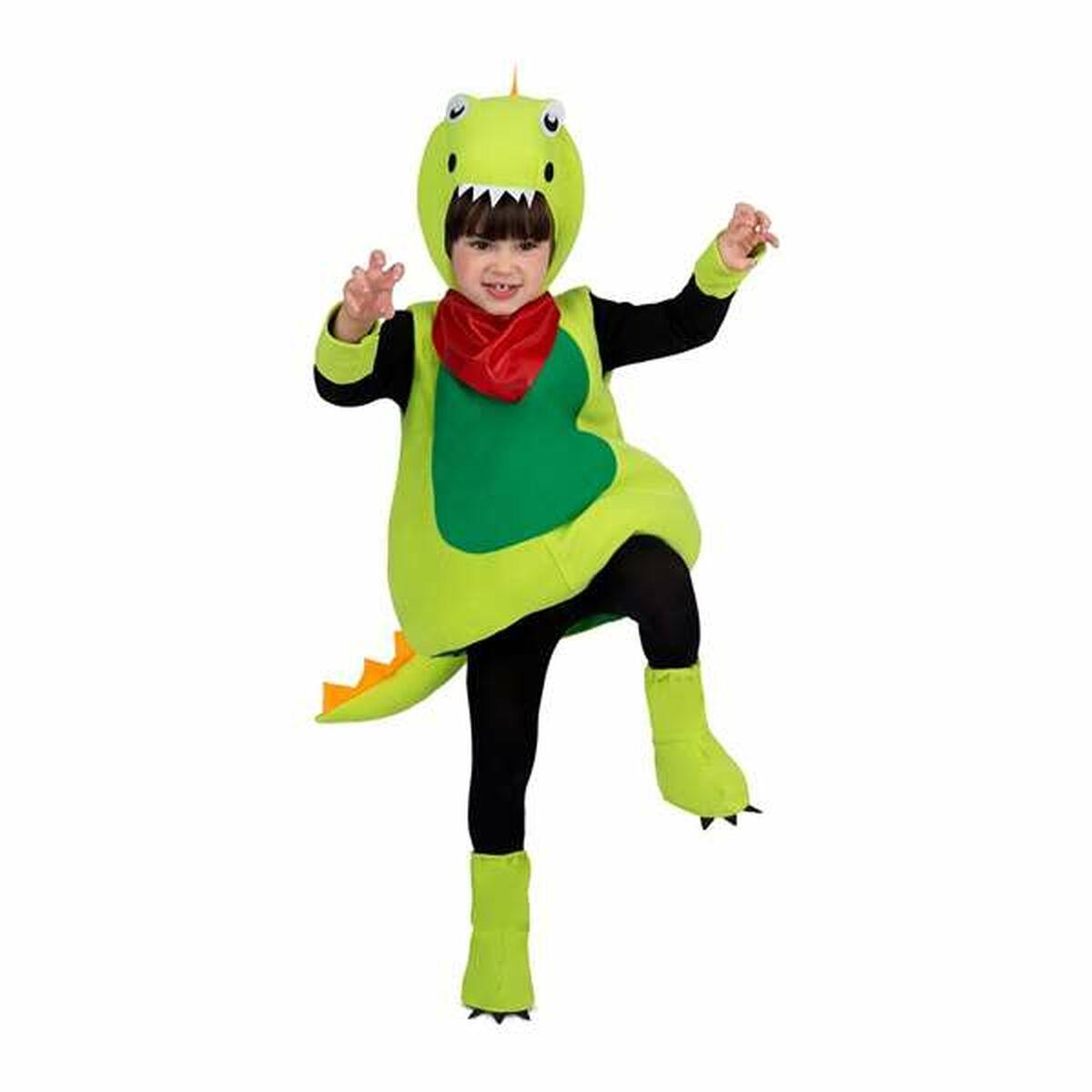 Kostume til børn Grøn Dinosaur 5-6 år