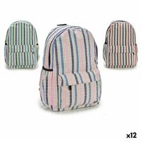 Skoletaske Striber Multifarvet 13 x 45 x 31 cm 12 enheder