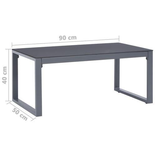 Sofabord 90x50x40 cm aluminium