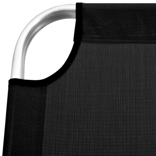 Liggestol til ældre ekstra høj og foldbar aluminium sort