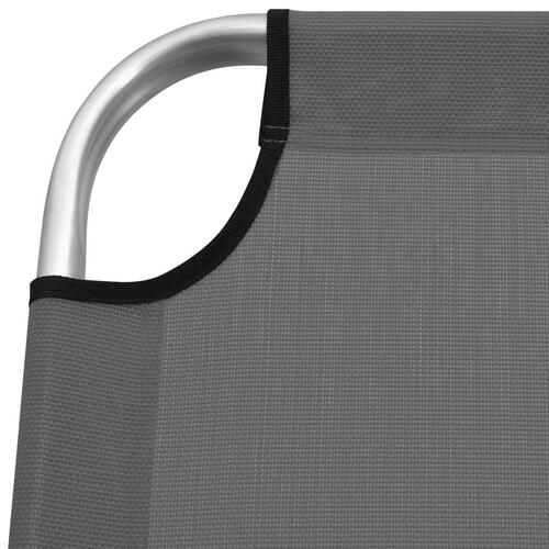 Liggestol til ældre ekstra høj og foldbar aluminium grå