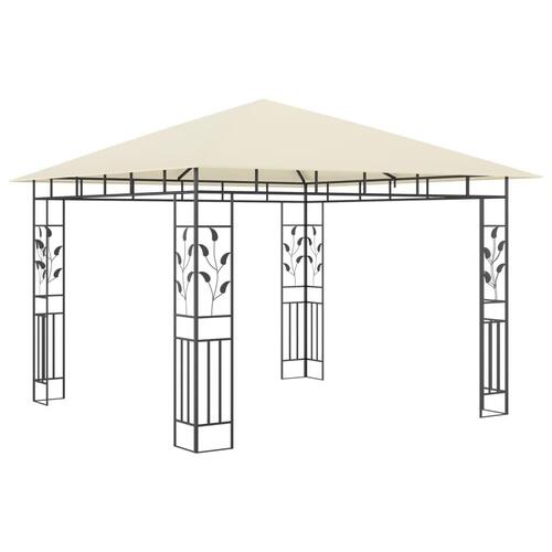 Pavillon med myggenet 3x3x2,73 m 180 g/m² cremefarvet