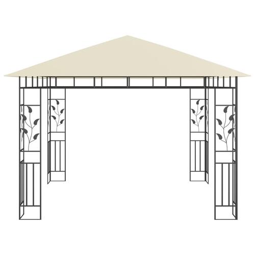 Pavillon med myggenet 3x3x2,73 m 180 g/m² cremefarvet