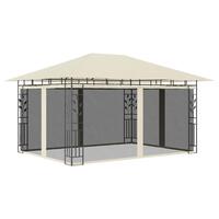 Pavillon med myggenet 4x3x2,73 m 180 g/m² cremefarvet