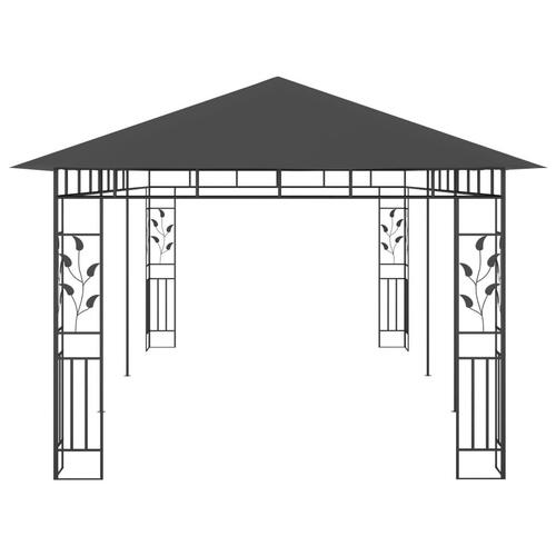 Pavillon med myggenet 6x3x,2,73 m antracitgrå