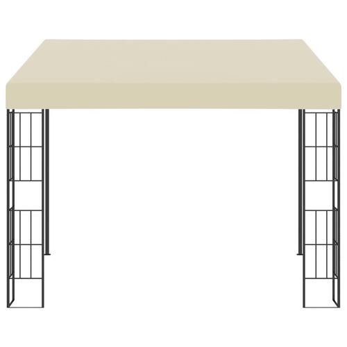 Vægmonteret pavillon 3x3 m stof cremefarvet