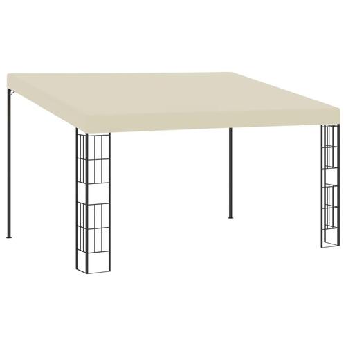 Vægmonteret pavillon 3x4 m stof cremefarvet